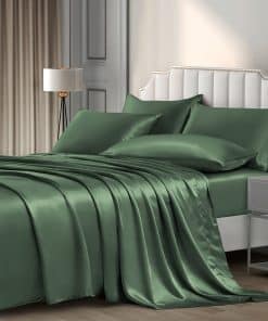 Juego de sábanas de satín de lujo P Pothuiny de 6 piezas en
