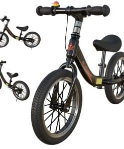 Bicicleta de Equilibrio de 14/16 Pulgadas -Negro