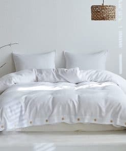 Juego de Funda Nórdica de Lino Lyocell BISELINA de 3 Piezas