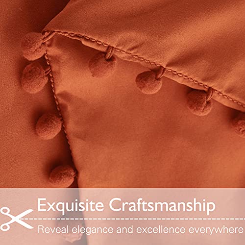 Andency Juego de Funda nórdica con Flecos de Pom Pom Tamaño - Imagen 4