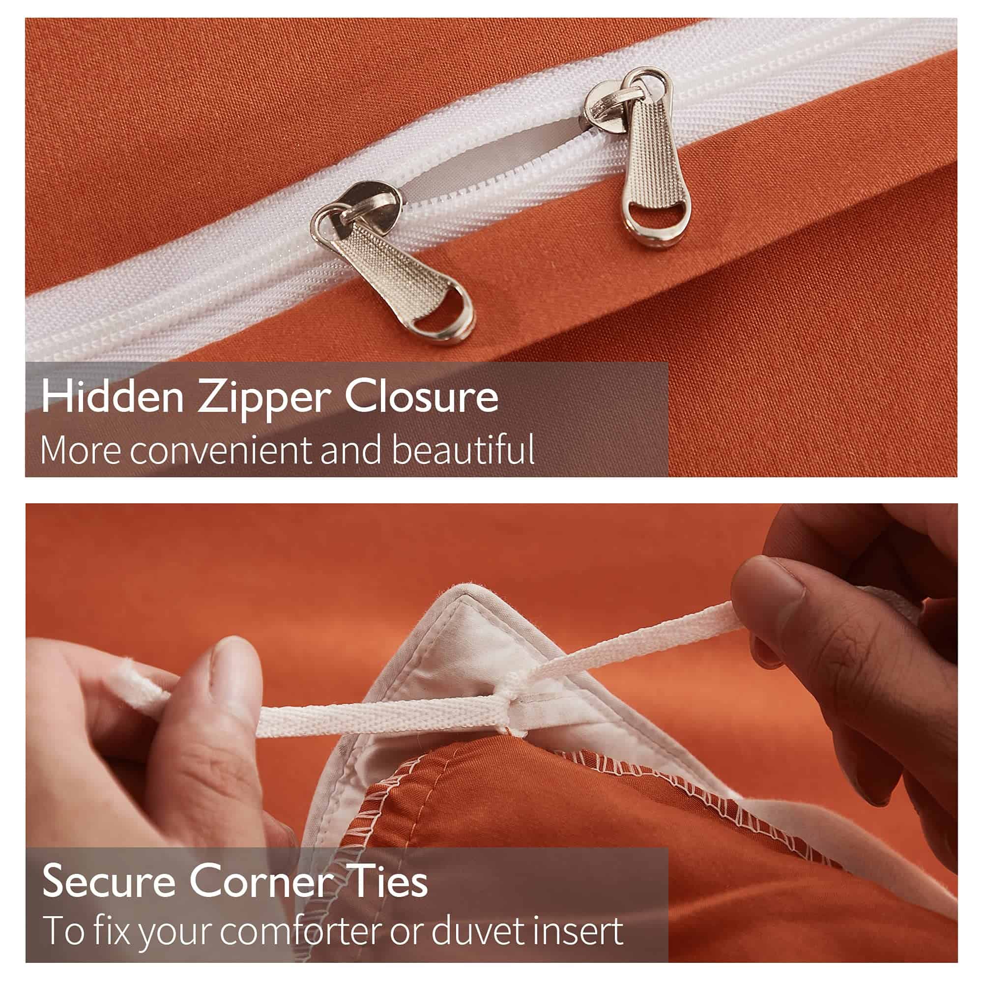 Andency Juego de Funda nórdica con Flecos de Pom Pom Tamaño - Imagen 6