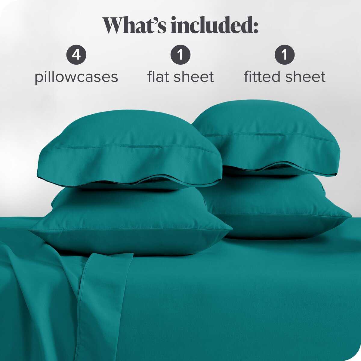 Juego de sábanas de lujo para hotel Bare Home, -Esmeralda - Imagen 9
