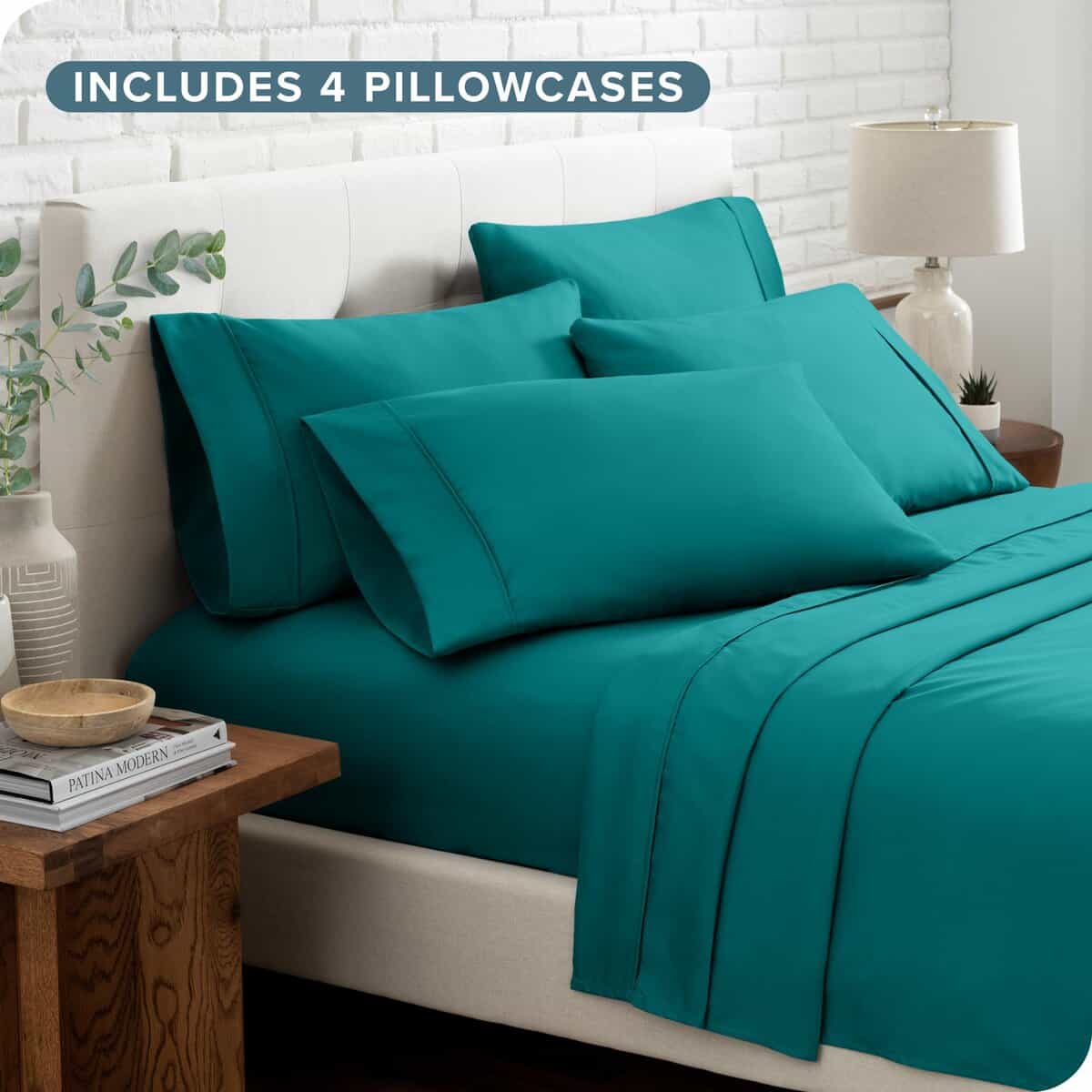 Juego de sábanas de lujo para hotel Bare Home, -Esmeralda - Imagen 6