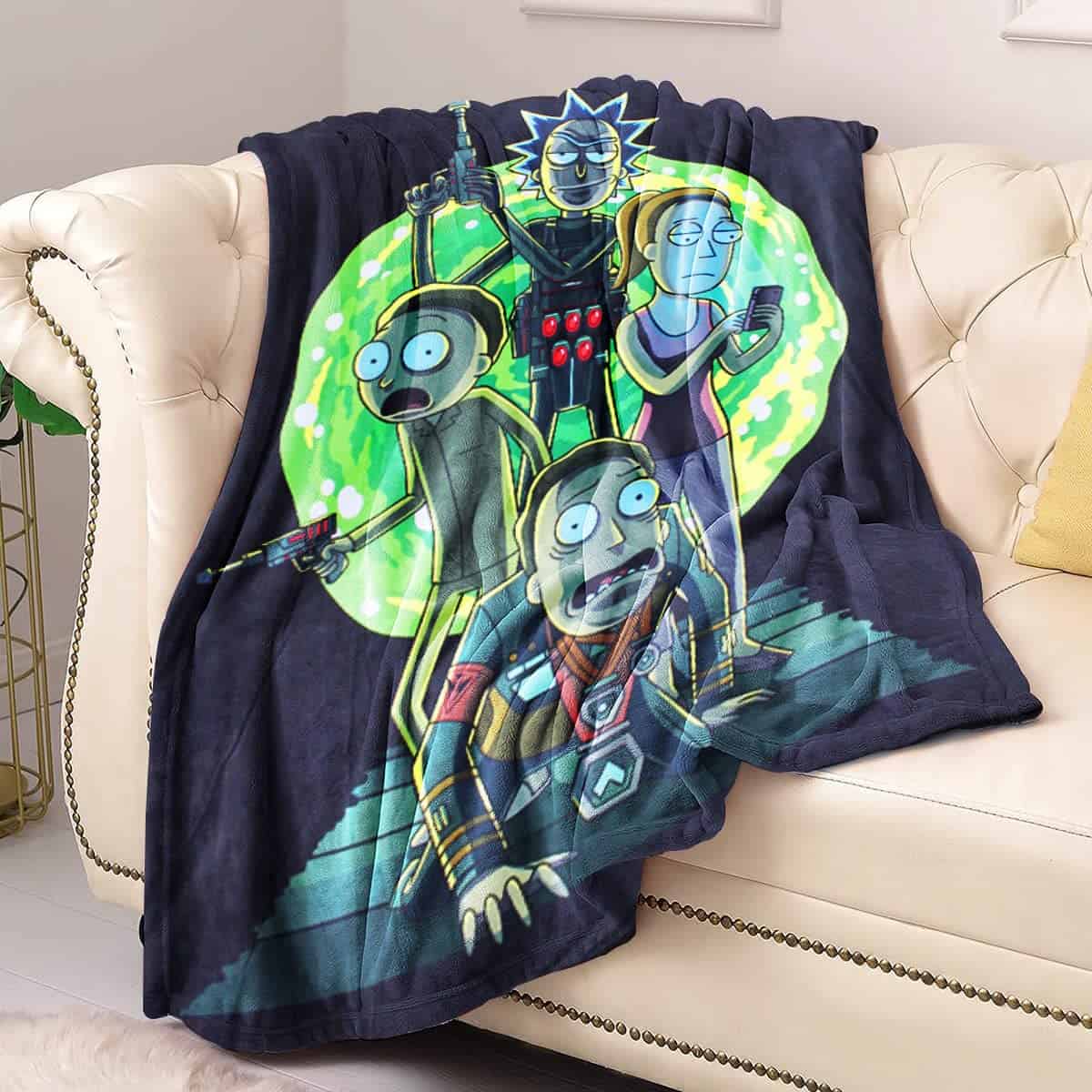 Manta JUST FUNKY Rick and Morty 45 x 60 pulgadas | Manta de - Imagen 3