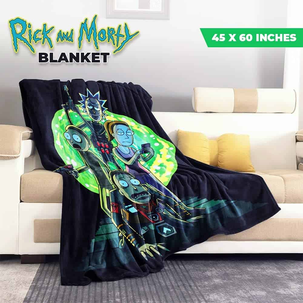 Manta JUST FUNKY Rick and Morty 45 x 60 pulgadas | Manta de - Imagen 4