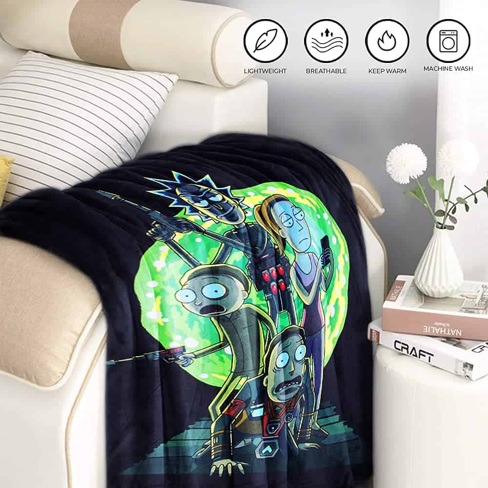 Manta JUST FUNKY Rick and Morty 45 x 60 pulgadas | Manta de - Imagen 7