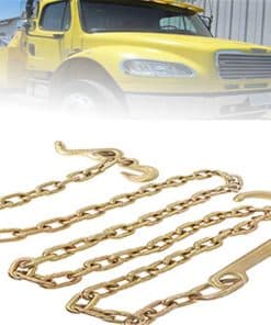 Cadena de remolque 5/16 x 8 FT Grado 70 15 J Hook y T Hook