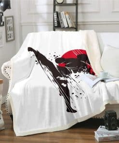 Manta de Franela Fleece Roja Homewish para Sofá Cama con