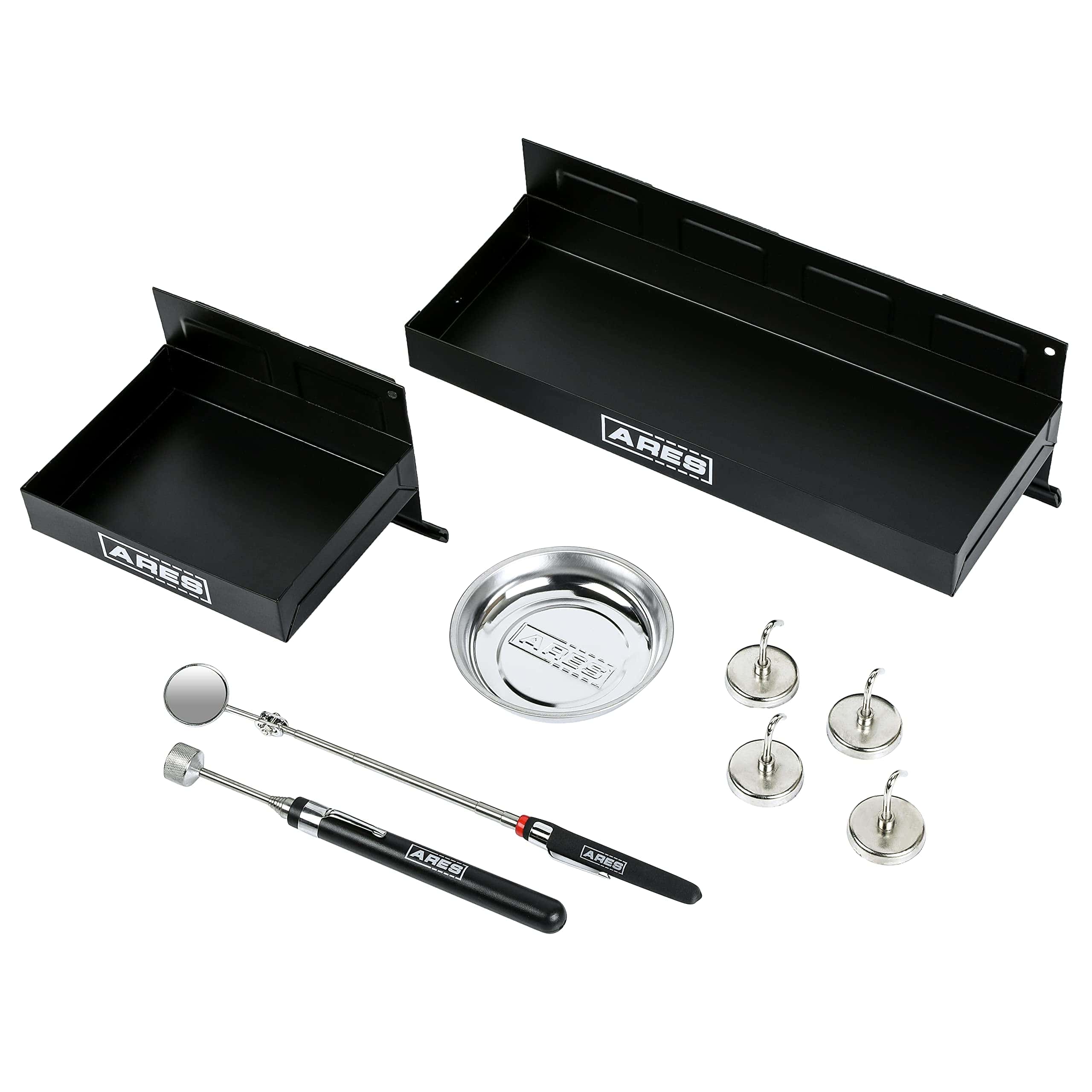 ARES 62037- Juego de 9 Estantes y Herramientas Magnéticas -