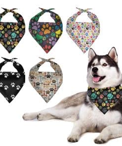 Conjunto de 5 pañuelos para perros Howilath, adorables