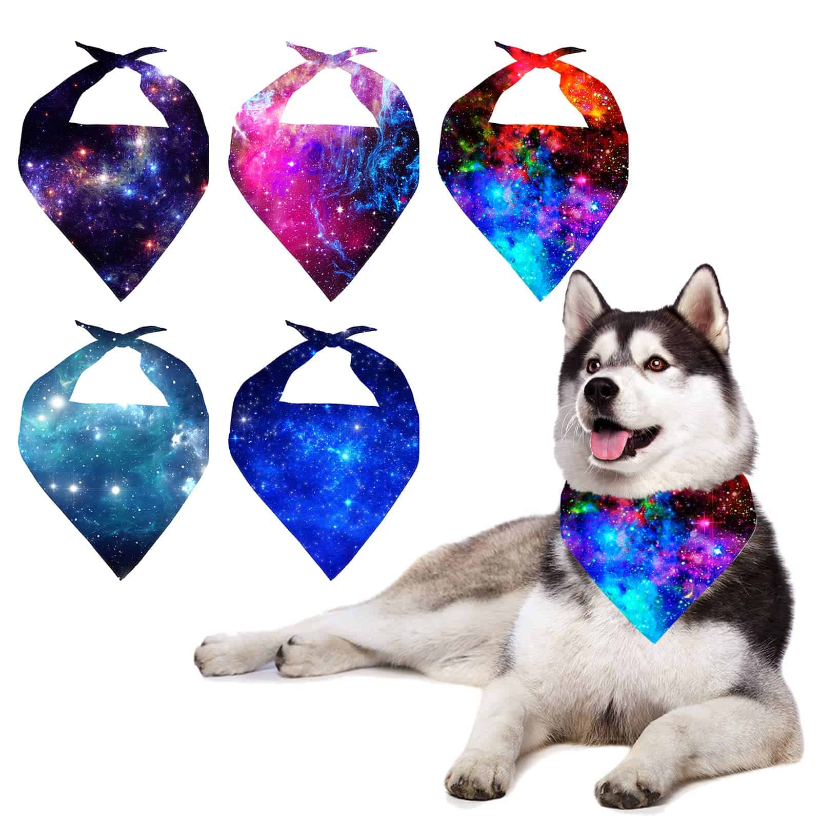 Conjunto de 5 Pañuelos para Perros Howilath, Moda Galaxia