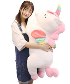 Muñeco Unicornio de Peluche Abrazable, Gran Almohada de