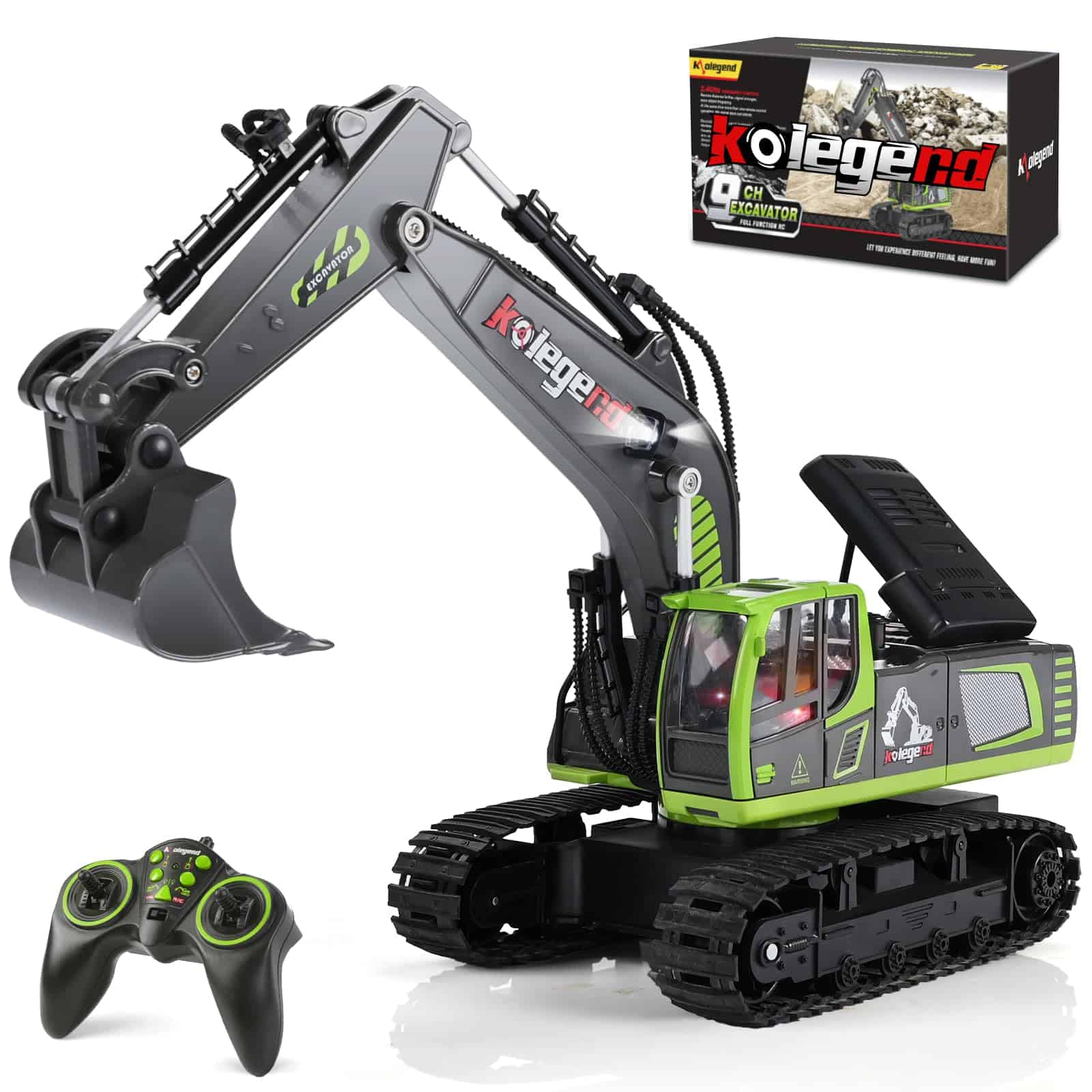 Excavadora de Control Remoto Kolegend de 16 Pulgadas,