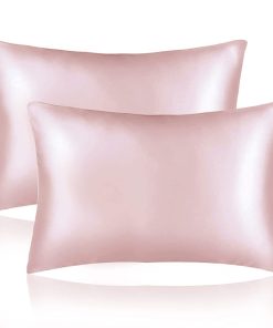 Funda de Almohada de Seda Sutuo Home 2 Pack -Rosa Pálido
