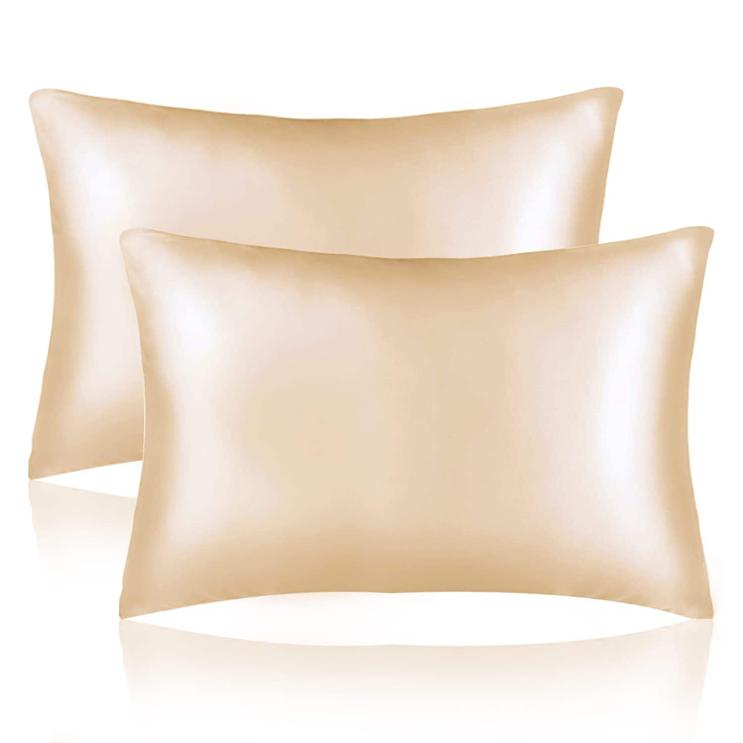 Funda de Almohada de Seda Sutuo Home 2 Pack -Champagne