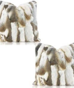 Fundas de almohada de piel de conejo natural Entua Funda de