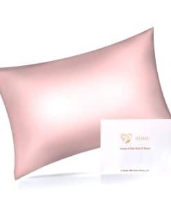 Funda de Almohada de Seda 100% Natural de -Oro Rosa