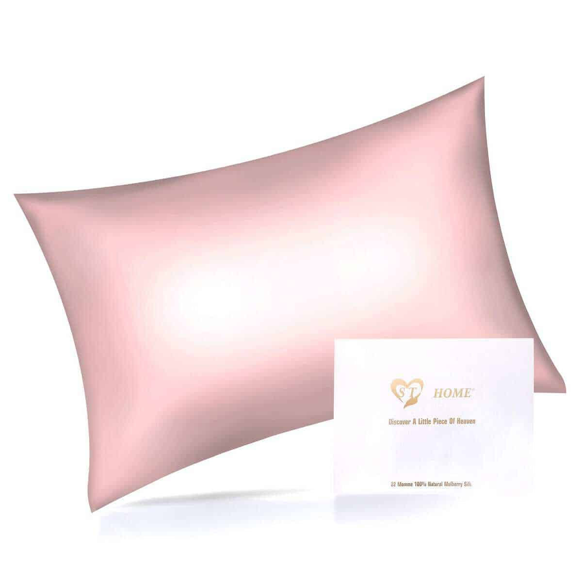 Funda de Almohada de Seda 100% Natural de -Oro Rosa