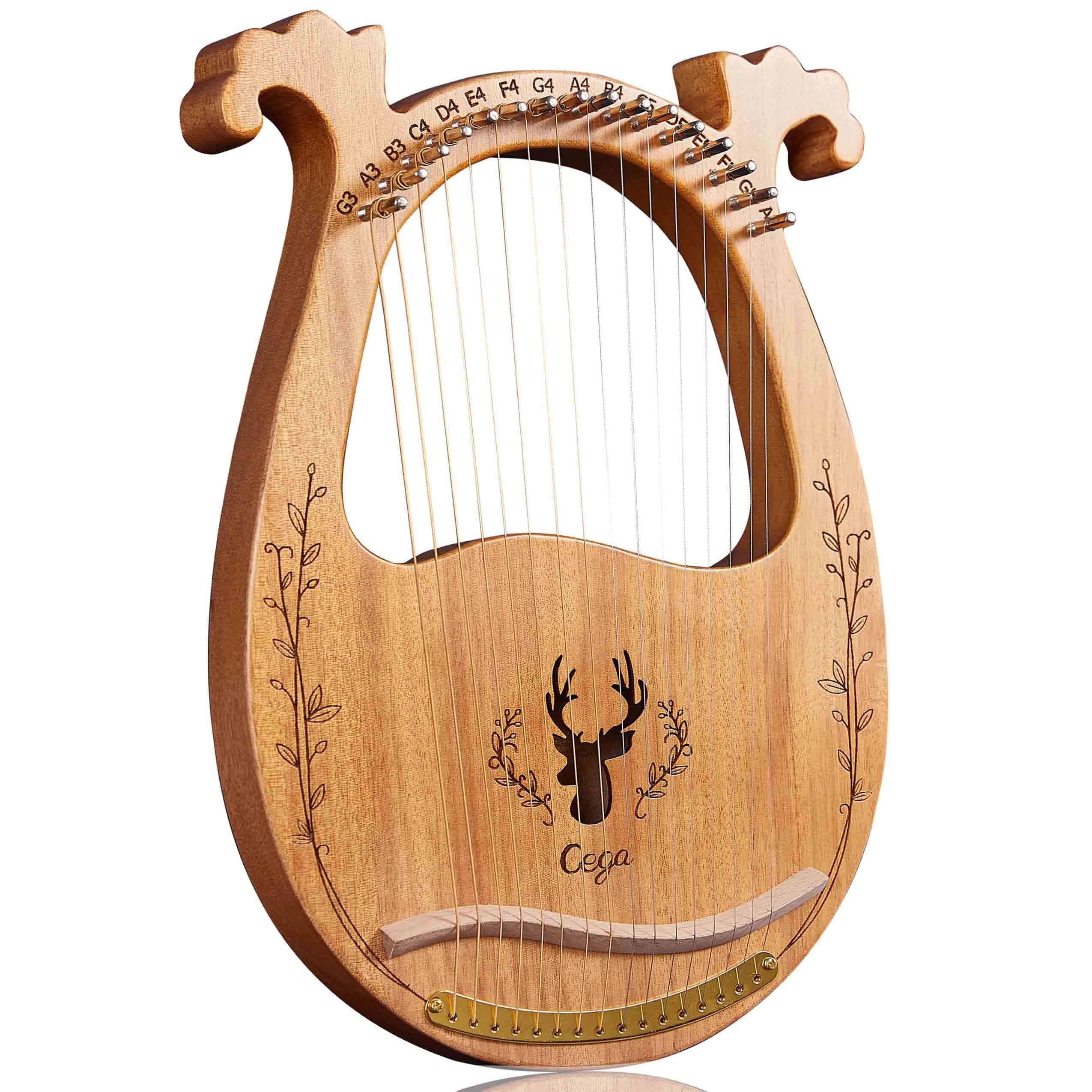 Arpa Lira TienClef de 16 Cuerdas de Metal Estilo Grecia