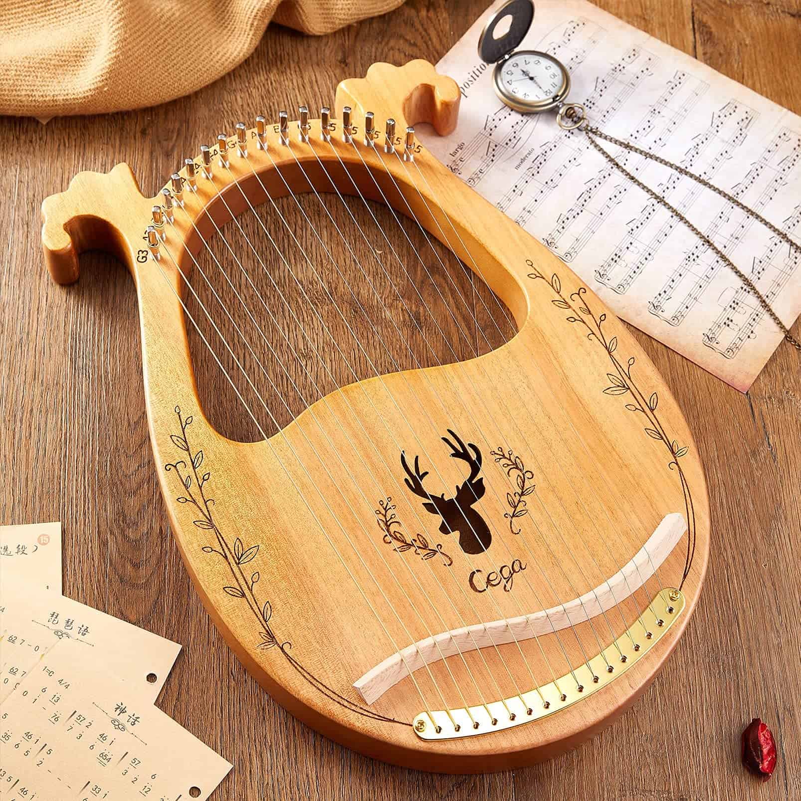 Arpa Lira TienClef de 16 Cuerdas de Metal Estilo Grecia - Imagen 5