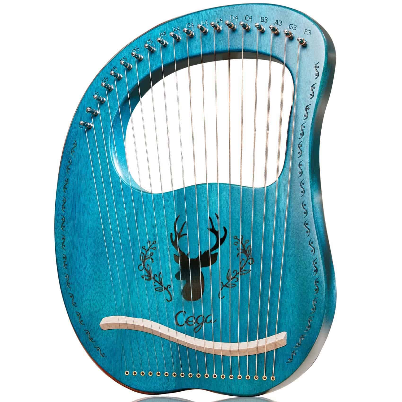 Arpa Lira 19 Cuerdas Metálicas Estilo Grecia Antigua Forma