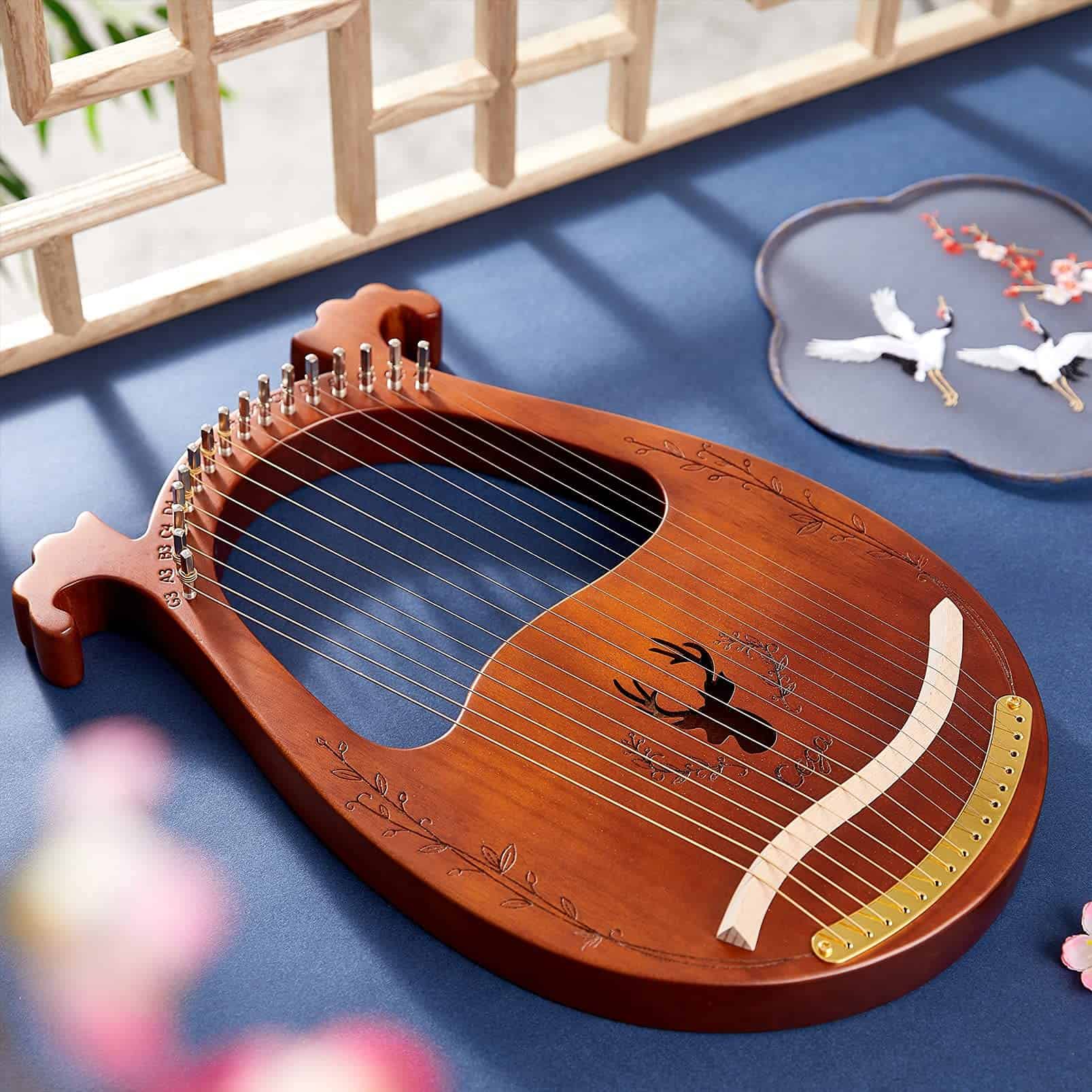 Arpa Lira TienClef 16 Cuerdas Metálicas Estilo Grecia - Imagen 6