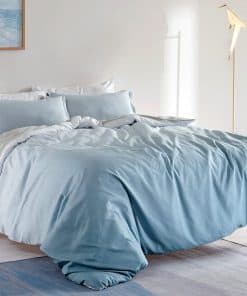 Juego de Funda Nórdica con Estampado Gris Azul Ombre para