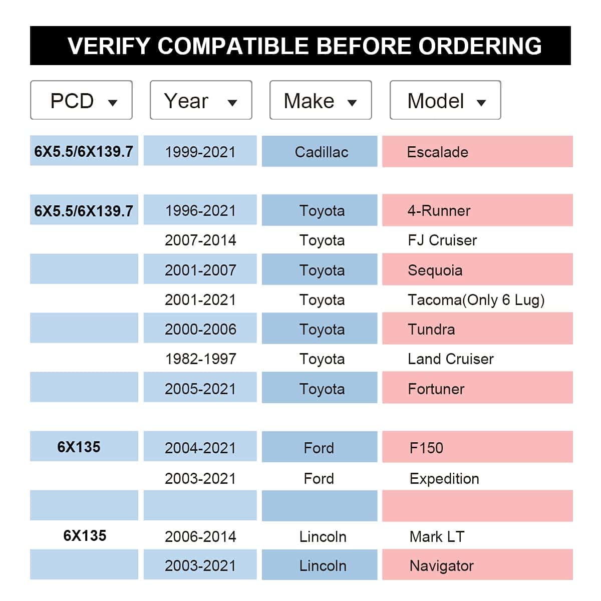 VLAOSCHI Espaciadores de Rueda Universal Forjados 6x5.5 - Imagen 8