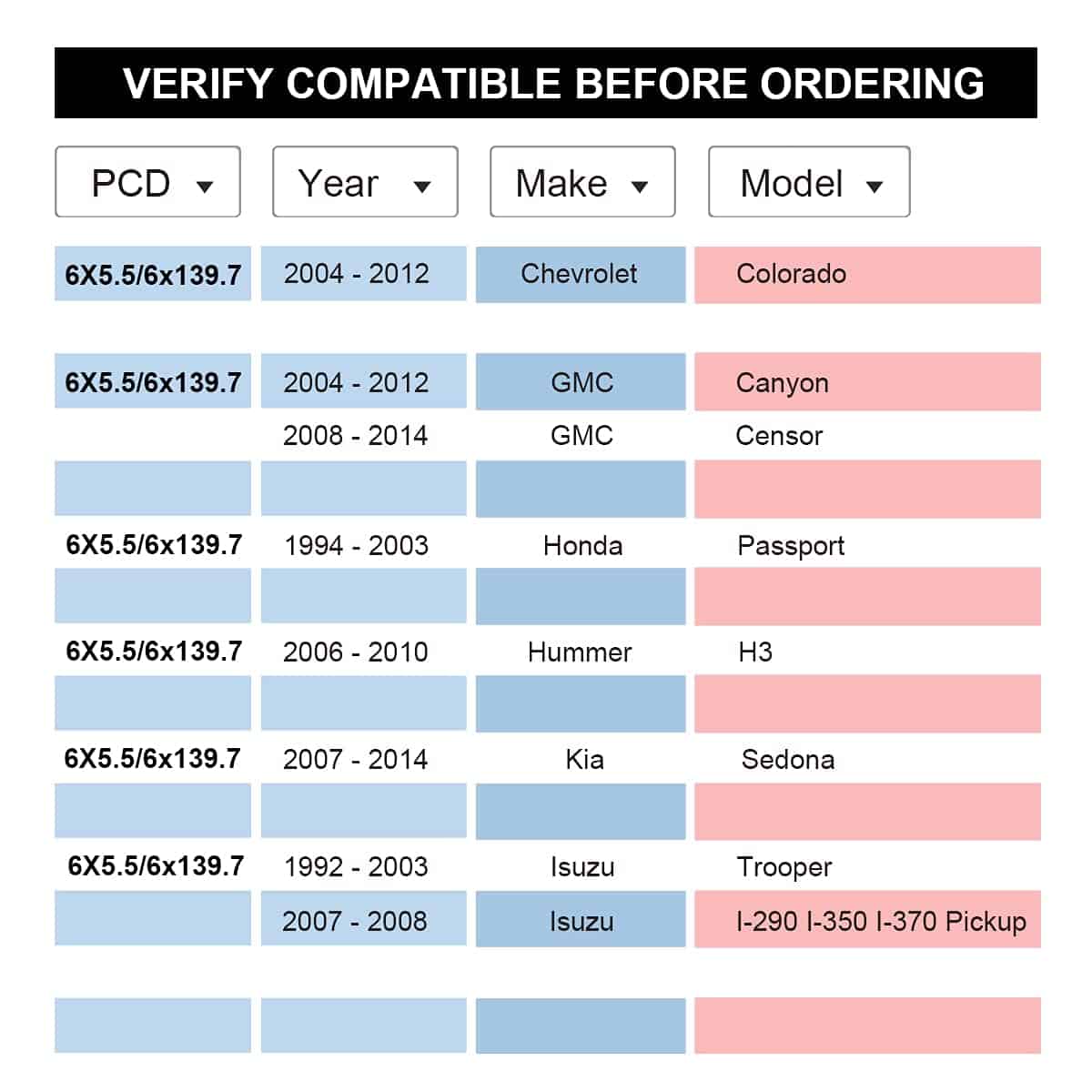 VLAOSCHI Espaciadores de Rueda Universal Forjados 6x5.5 - Imagen 9