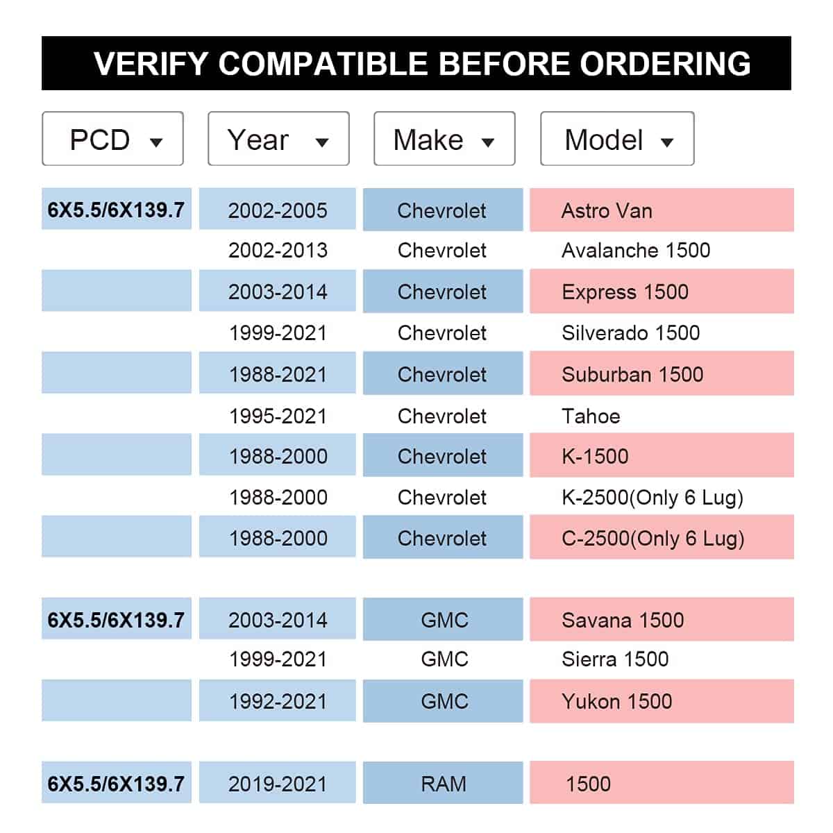 VLAOSCHI Espaciadores de Rueda Universal Forjados 6x5.5 - Imagen 7