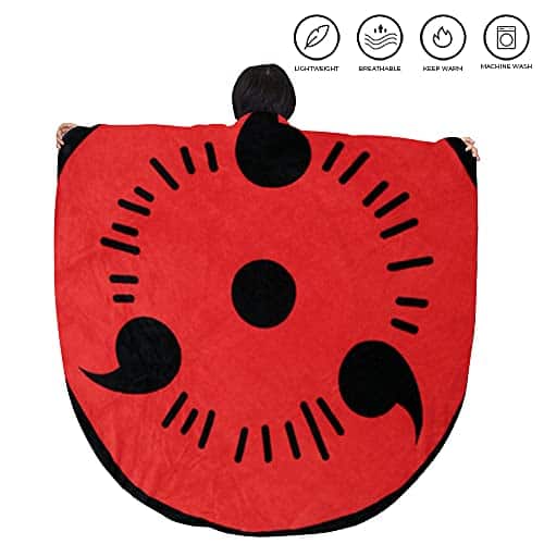 Manta de Forro Polar Redonda con Sharingan de Naruto - Imagen 11