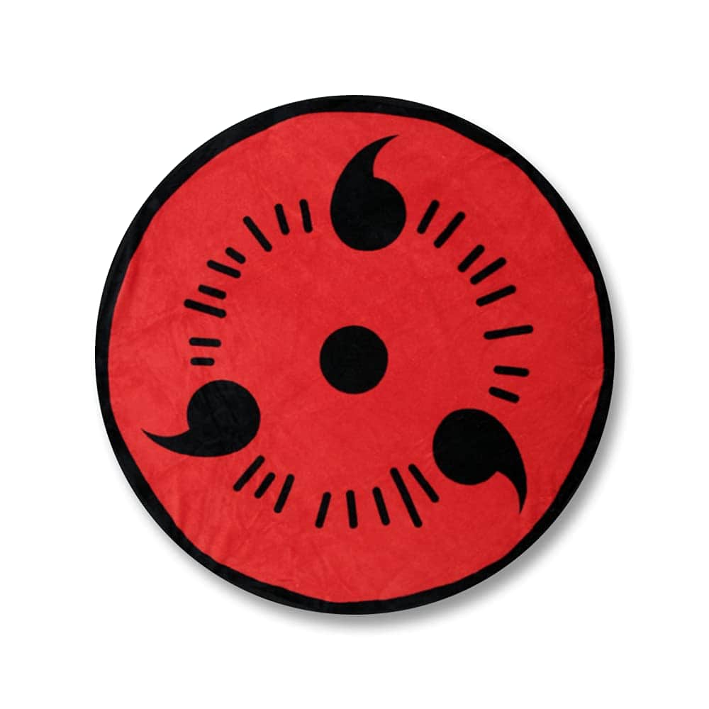 Manta de Forro Polar Redonda con Sharingan de Naruto