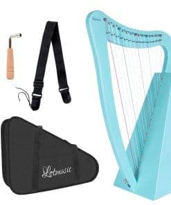 Arpa de Lira de 15 Cuerdas 22 Pulgadas de Madera de Abedul