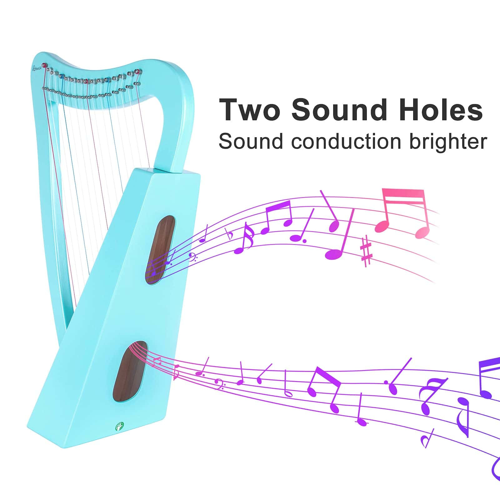 Arpa de Lira de 15 Cuerdas 22 Pulgadas de Madera de Abedul - Imagen 6