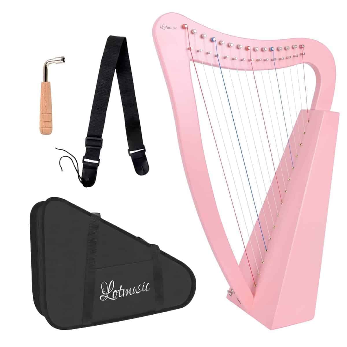 Arpa Lira de 15 cuerdas 22 pulgadas Instrumento Musical de