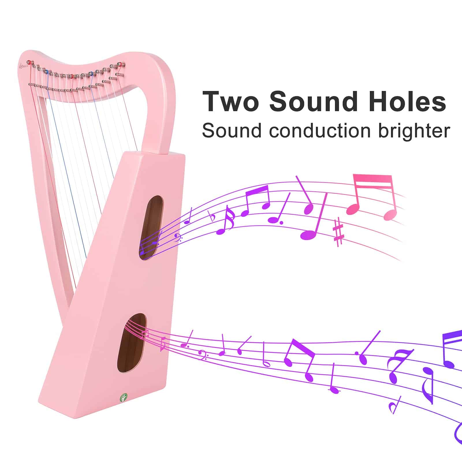 Arpa Lira de 15 cuerdas 22 pulgadas Instrumento Musical de - Imagen 6