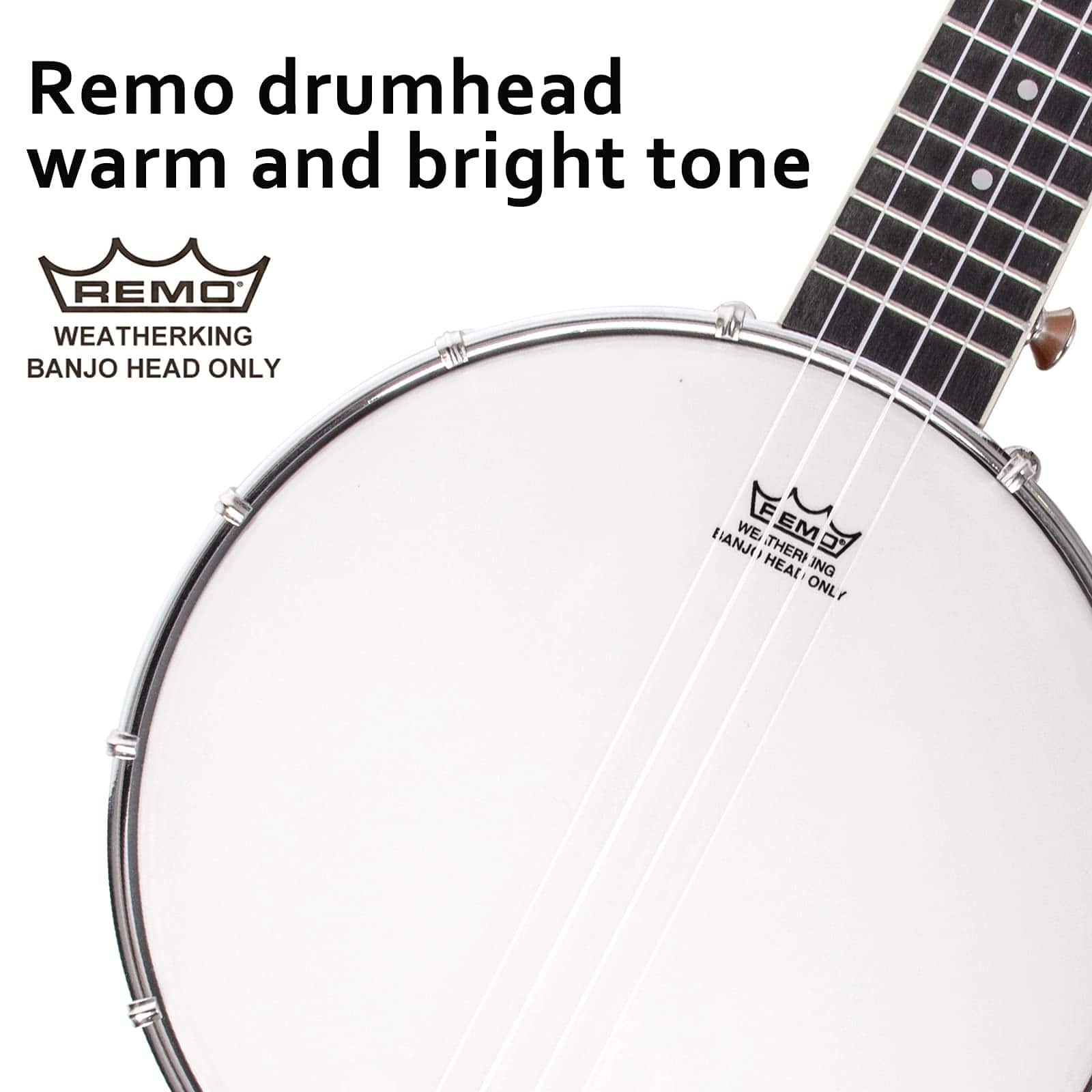 Banjolele, Banjolele de Viaje Sapele de 26 Pulgadas con 4 - Imagen 4