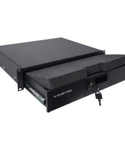 Cajón de rack con cerradura de 19 pulgadas y 2U de