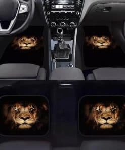 Tapete Automotriz Delantero Trasero con Estampado de León
