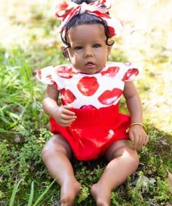 Muñecas Rebornova negra, Niña negra americana africana de