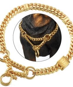 Collar de Cadena Ajustable para Perros, Collar de Ahorque