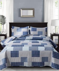 Juego de Edredón a Cuadros CHESITY Tamaño Completo/Queen 3