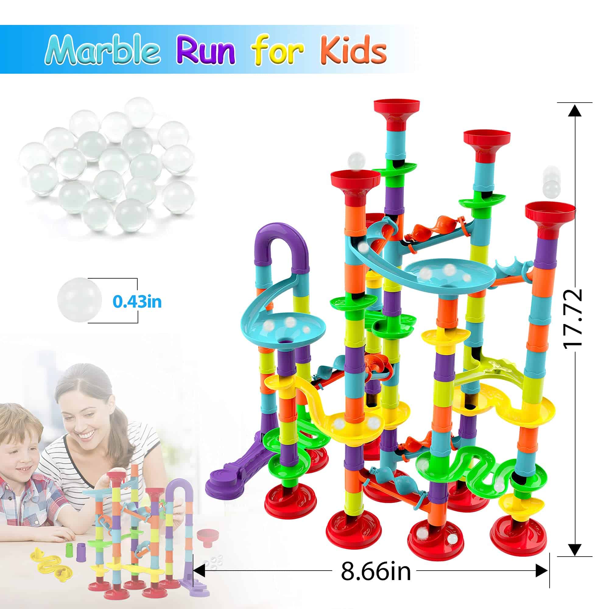 Conjunto de Circuito de Canicas Blacka Marble Run Maze Race - Imagen 7