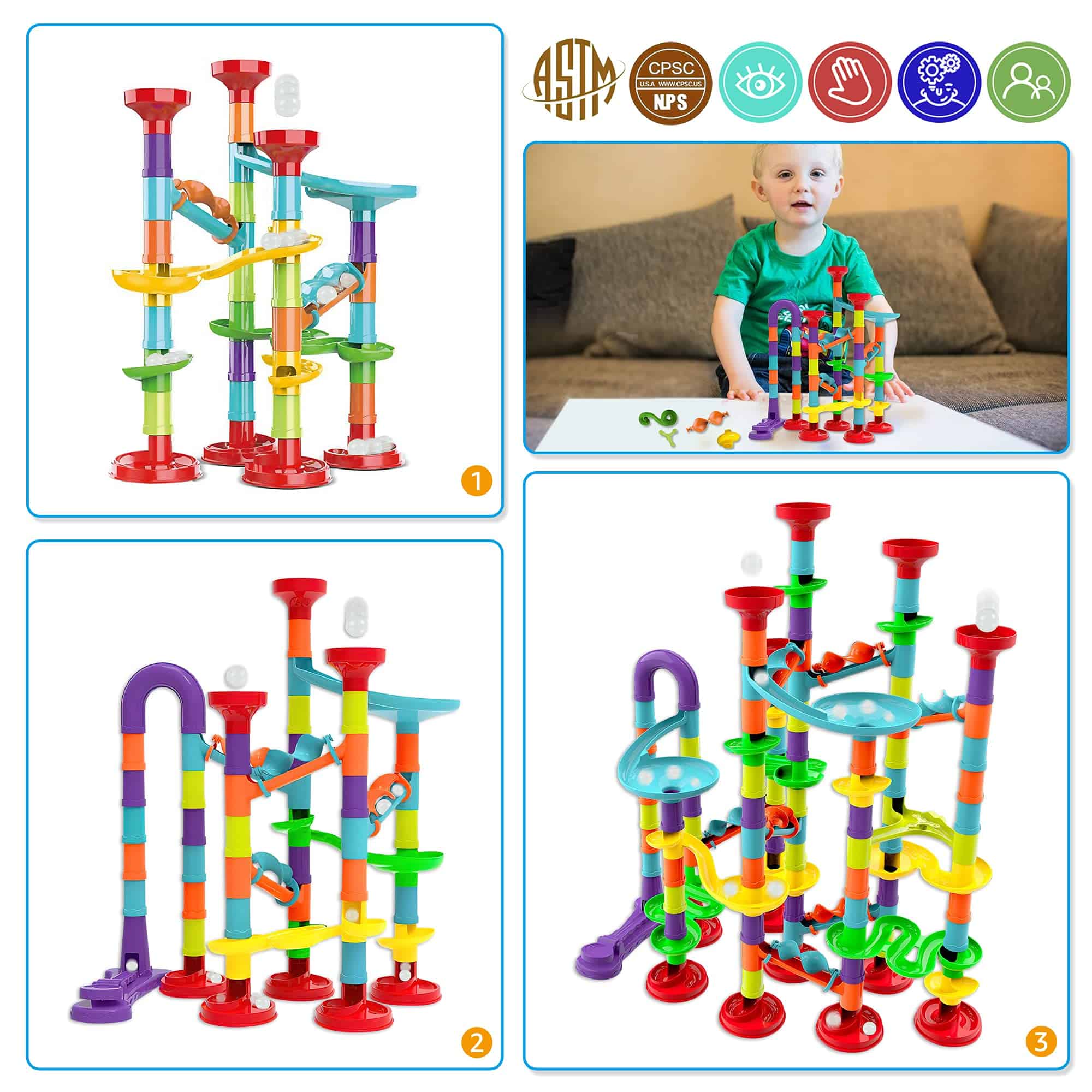 Conjunto de Circuito de Canicas Blacka Marble Run Maze Race - Imagen 4