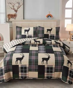 Juego de colcha de cabaña CHESITY Lodge King Size,