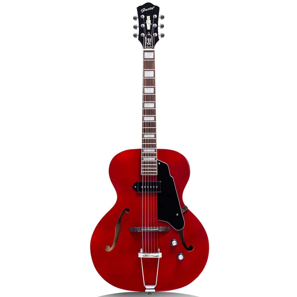 Guitarra Eléctrica Jazz GROTE Cuerpo Hueco Hardware Cromado