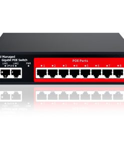 Switch PoE administrado Gigabit de 10 puertos STEAMEMO, 8