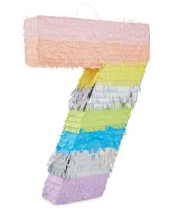 Piñata Número 7 Grande BLUE PANDA para la Fiesta de