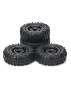 Rueda de aleación RCAWD con neumáticos de goma para Axial