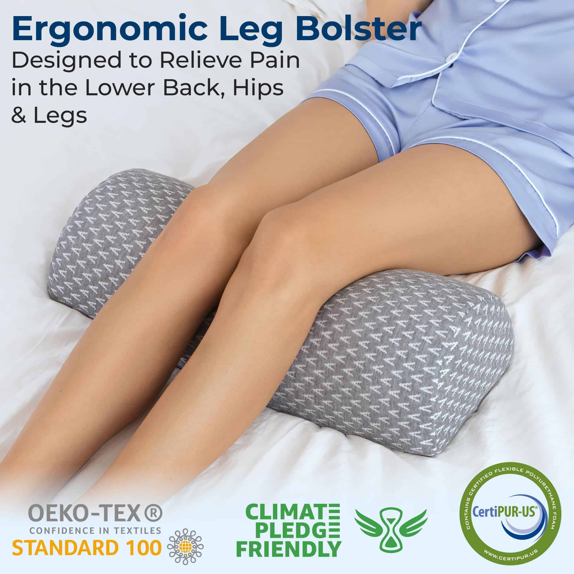 Almohada de rodilla 5 STARS UNITED para dormir -Gris - Imagen 3